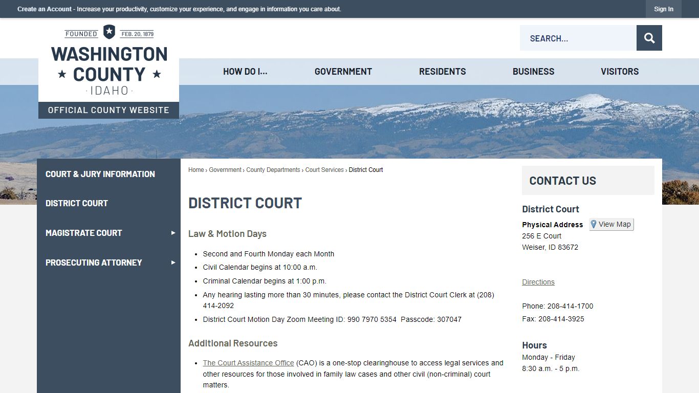 District Court | Washington County, ID
